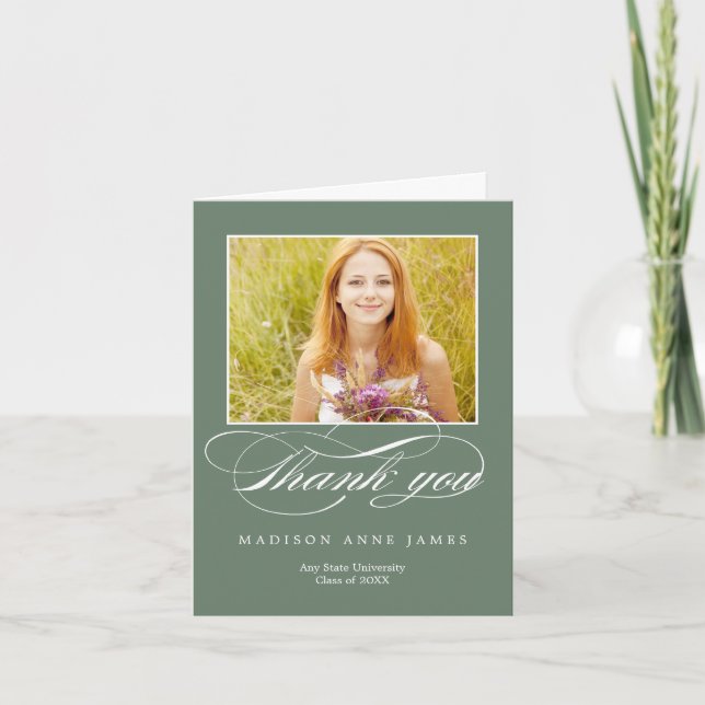 Magnifique Carte de remerciements de graduation de (Devant)