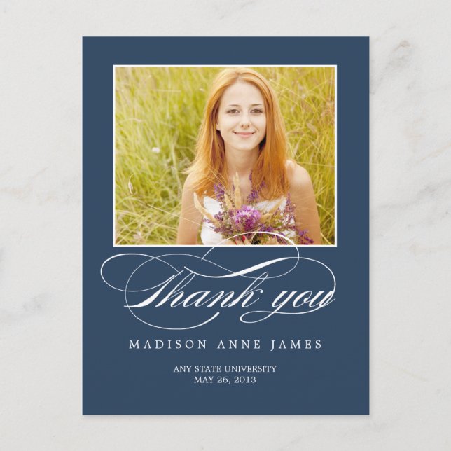 Magnifique Carte de remerciements de graduation de (Devant)
