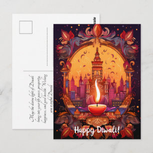 Magnifique carte postale Diwali
