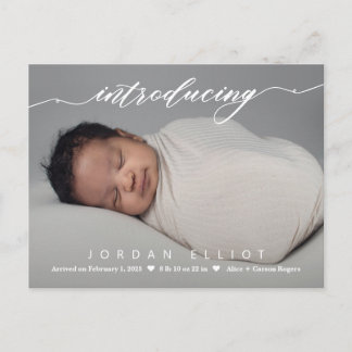 Magnifique carte postale Faire-part de naissance b