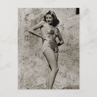 Magnifique carte postale photo Vintage Pin Up Girl