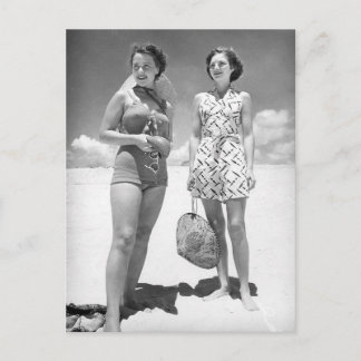Magnifique ! Carte postale vintage Pin Up Girl B&W