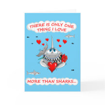 Magnifique carte Valentines de requin