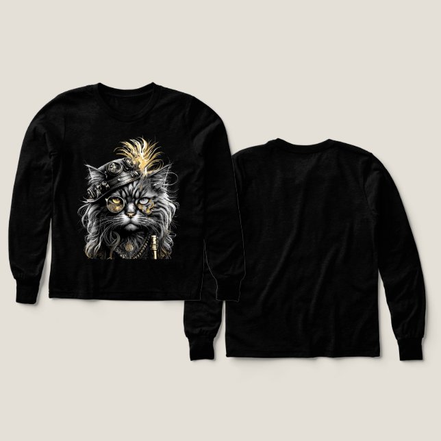 Magnifique chat steampunk (Motif recto et verso)