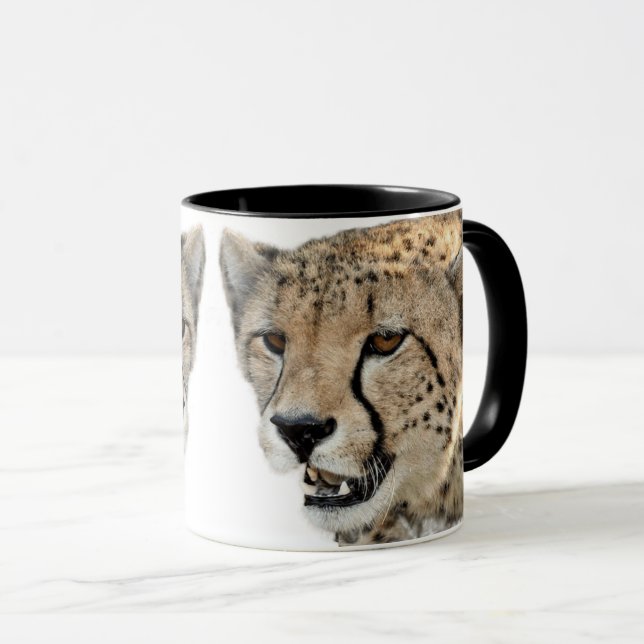 Magnifique Cheetah Belle Chat Photo Mug (Devant droit)