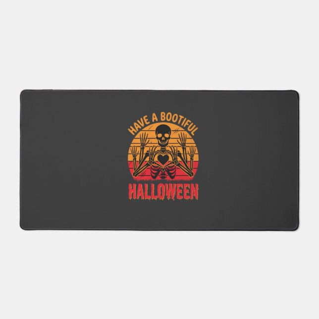 Magnifique cœur de squelette d'Halloween Rétro Cou (Recto)
