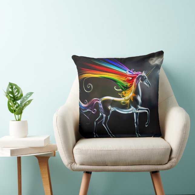 Magnifique Coussin de Jet Licorne (Chaise)