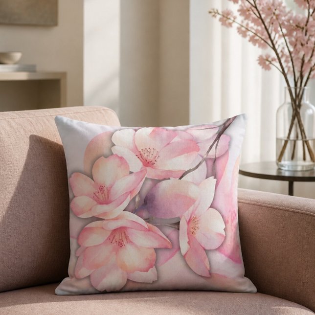 Magnifique Coussin de Jet Sakura (Créateur téléchargé)