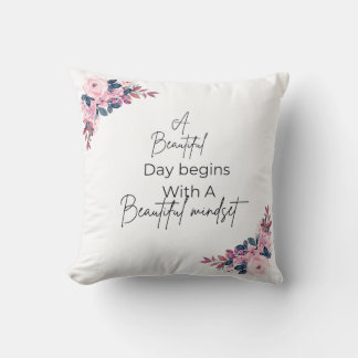 Magnifique Coussin de Jeté Floral Blossom, Élégant