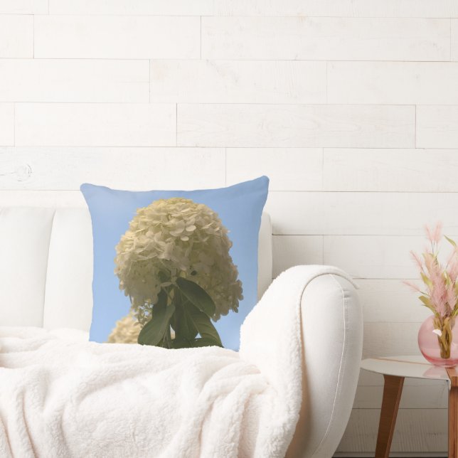 Magnifique Coussin de Jeté Floral en Hydrangea Bla (Canapé)
