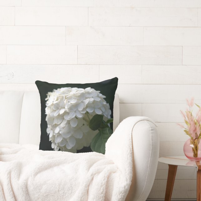 Magnifique Coussin de Jetée Floral d'Hydrangea Bla (Canapé)