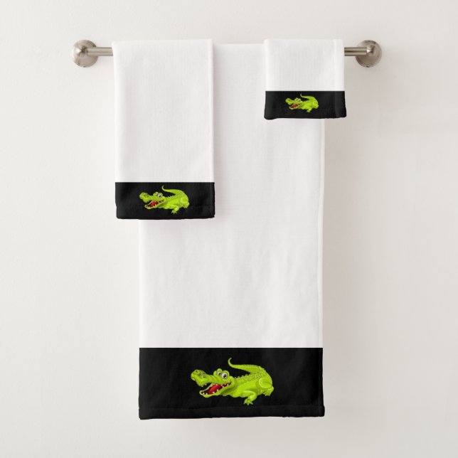 Magnifique crocodile sur fond noir et blanc (En situation)