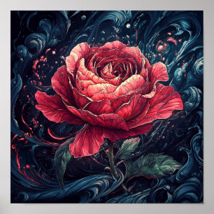 Magnifique Décoration Murale de Rose Fleur pour la