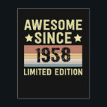 Magnifique depuis 1958 Retro Funny Birthday Party<br><div class="desc">1</div>