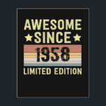 Magnifique depuis 1958 Retro Funny Birthday Party<br><div class="desc">1</div>