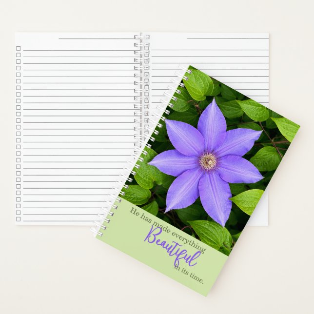 Magnifique en son temps | Journal Clematite Violet (À l'intérieur)