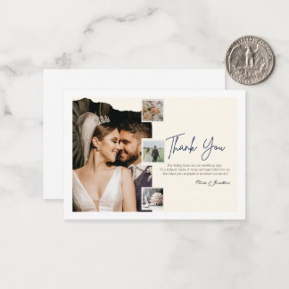 Magnifique faire-part de remerciement de mariage e