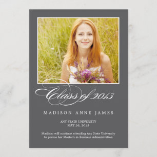 Magnifique Faire-part d'invitation de graduation d