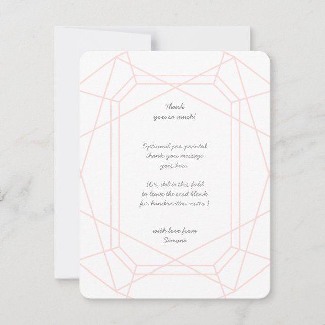 Magnifique Gem Personnalisé Merci Cartes (Devant)