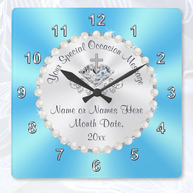 Magnifique horloge murale chrétienne pour n'import (Christian wedding gifts or Christian bridal shower gifts. Perfect for 60 year anniversary presents.)