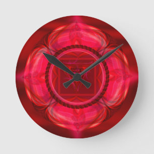 Magnifique horloge Ruby Red Mandala !