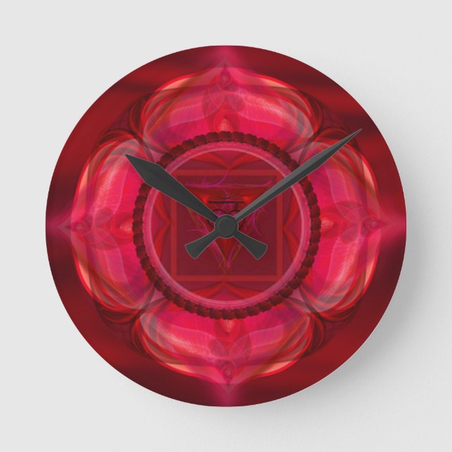 Magnifique horloge Ruby Red Mandala ! (Recto)
