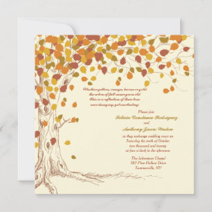 Magnifique Invitation Mariage de automne