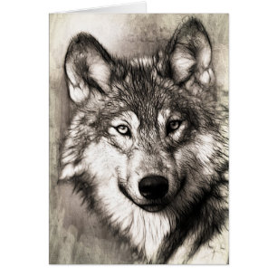 Magnifique loup visage photo accessoires d'impress