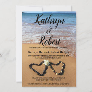 Magnifique Maui Lei & Beach Wedding Invitation