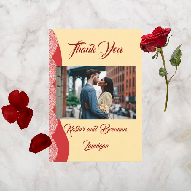 Magnifique Mehndi Mariage Merci Cartes (Créateur téléchargé)