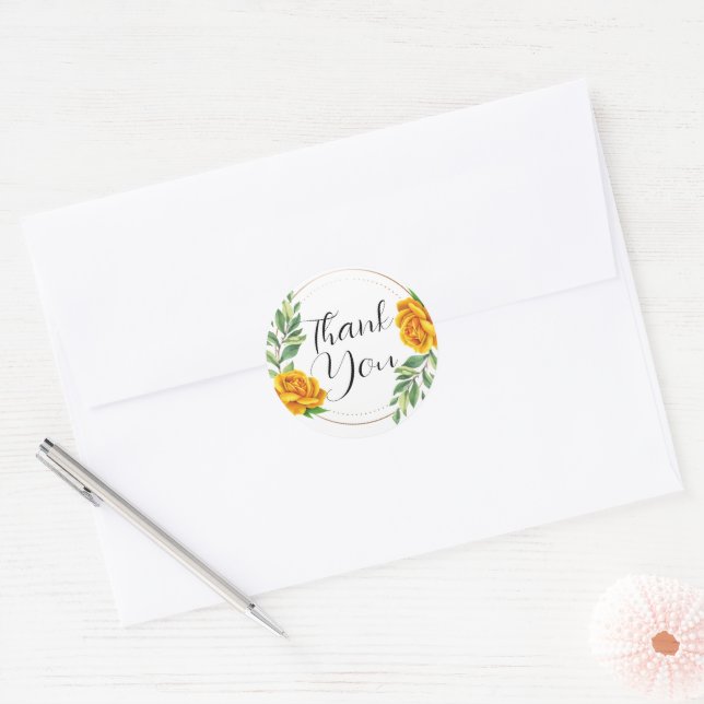 Magnifique merci autocollants ou scellés d'envelop (Enveloppe)