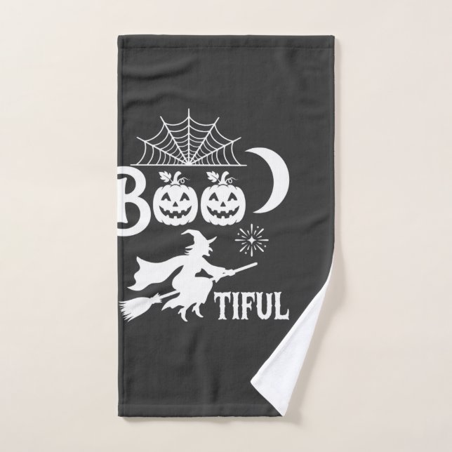 Magnifique modèle de sorcière d'Halloween sous la  (Serviette à main)