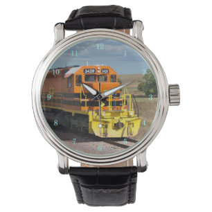 Magnifique montre à poignet de locomotives/train