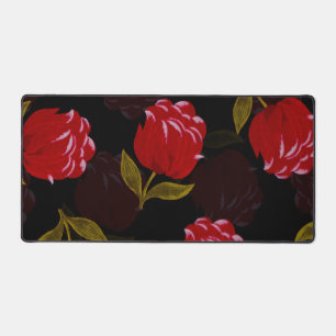 Magnifique motif de broderie de roses rouges trans