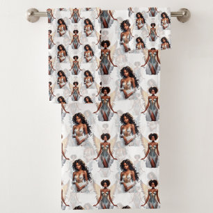 Magnifique motif de design d'anges de fille noire