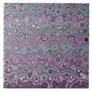 Magnifique motif vert violet Carreau de céramique 