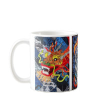 Magnifique mug à motif de dragon quilt