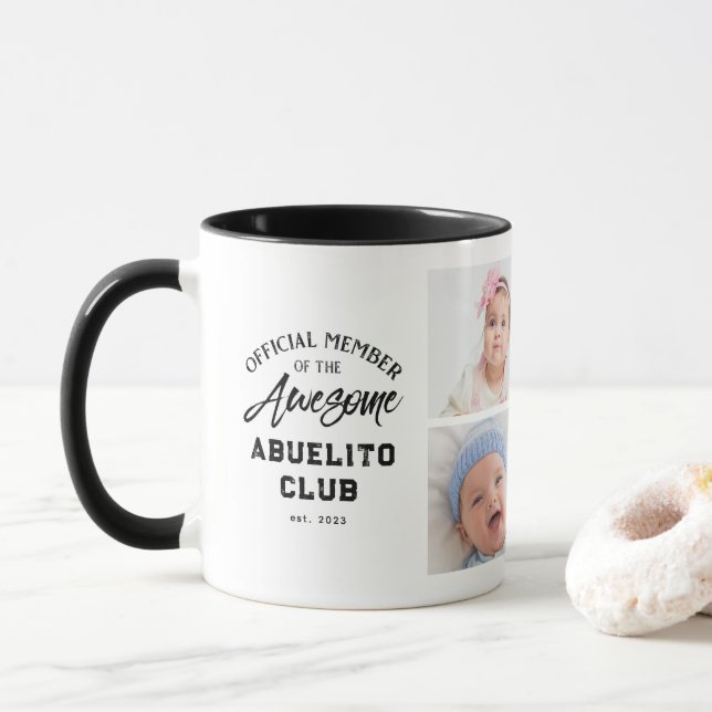 Magnifique mug Abuelito pour collage de photos (Avec donut)