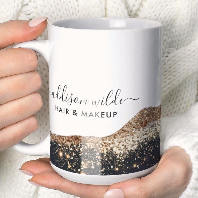 Magnifique mug de café avec écriture en scintillan (Créateur téléchargé)