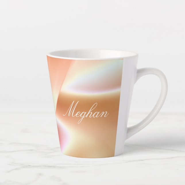 Magnifique mug latte rose tendre (Droite)