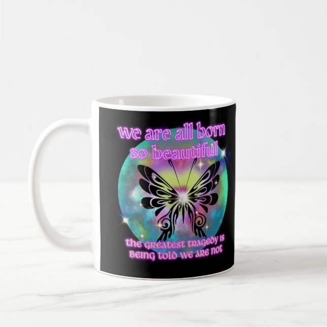Magnifique mug papillon, citation inspirante      (Gauche)