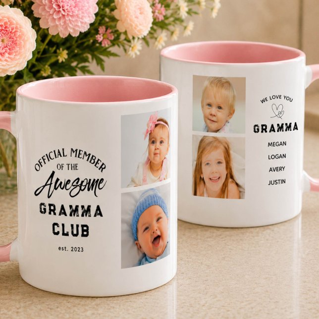 Magnifique mug pour GRAND-MÈRE avec collage de pho (Créateur téléchargé)
