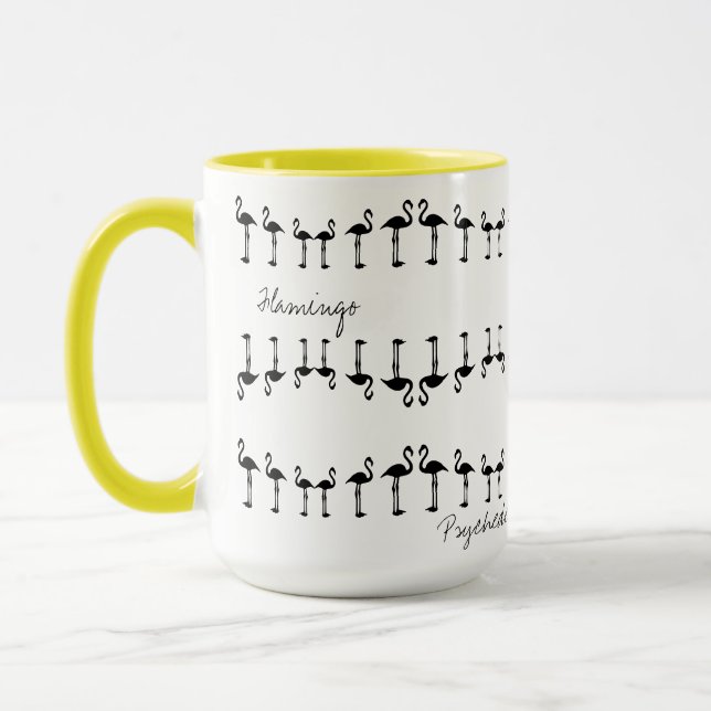 Magnifique Mug Tasse Café / Thé Flamant Psychedéli (Gauche)