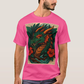 Magnifique œuvre d'art du dragon coloré, t-shirt t