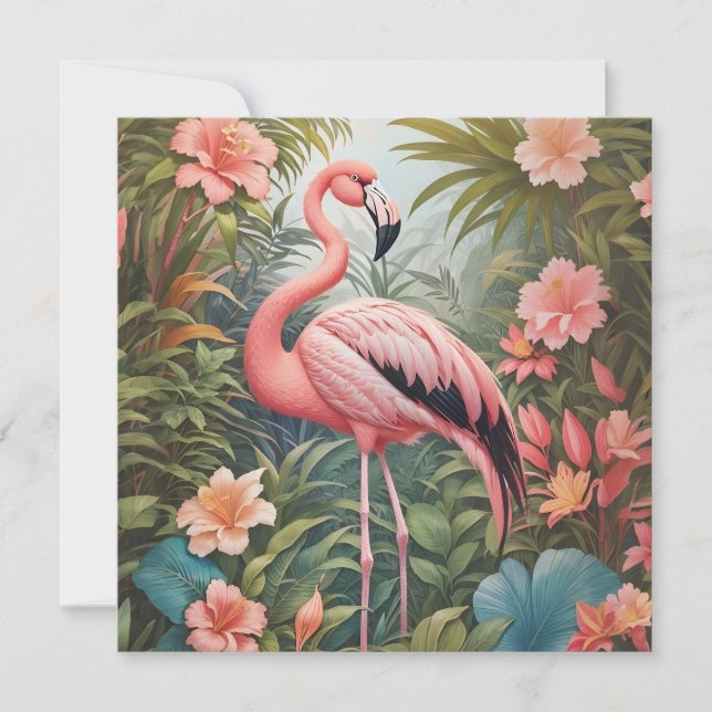 Magnifique oiseau de Flamant rose rose tropical (Devant)