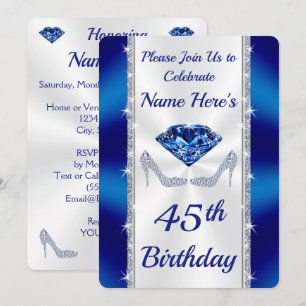 Magnifique Personnalisée, Invitations de 45e anniv