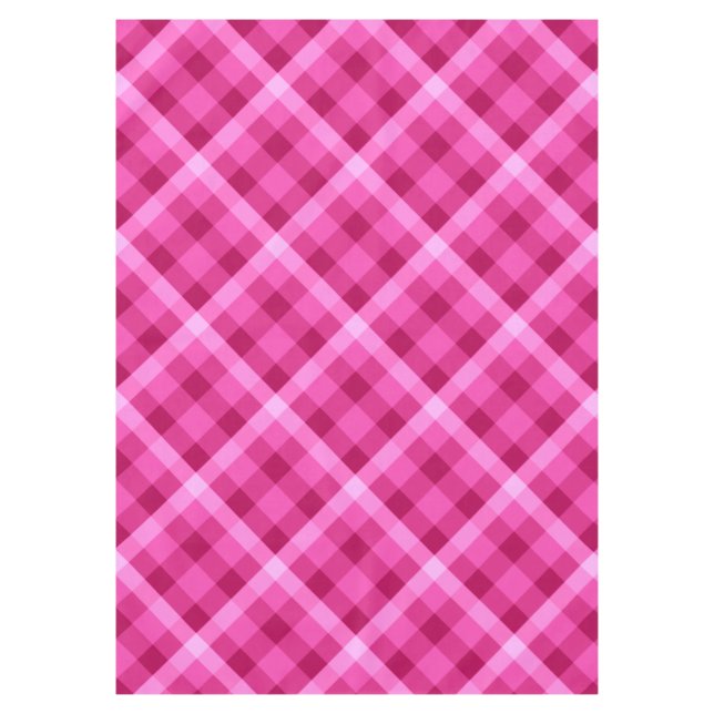 Magnifique Pink Magenta Plaid Moyen Nappe (Devant)
