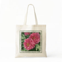 Magnifique pivoine rose profonde sur sac fourre-to
