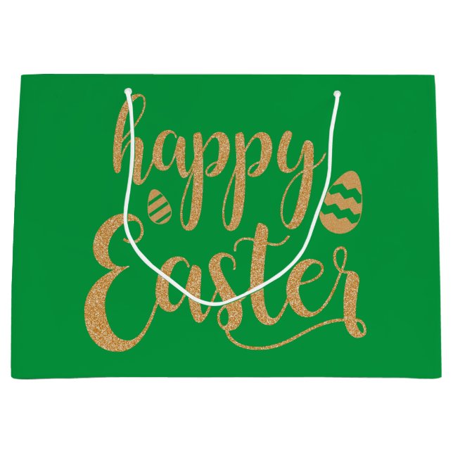 Magnifique sac cadeau unique en or (Devant)