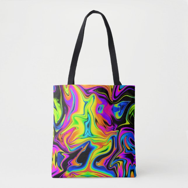 Magnifique Sac fourre-tout en marbre liquide Neon (Devant)